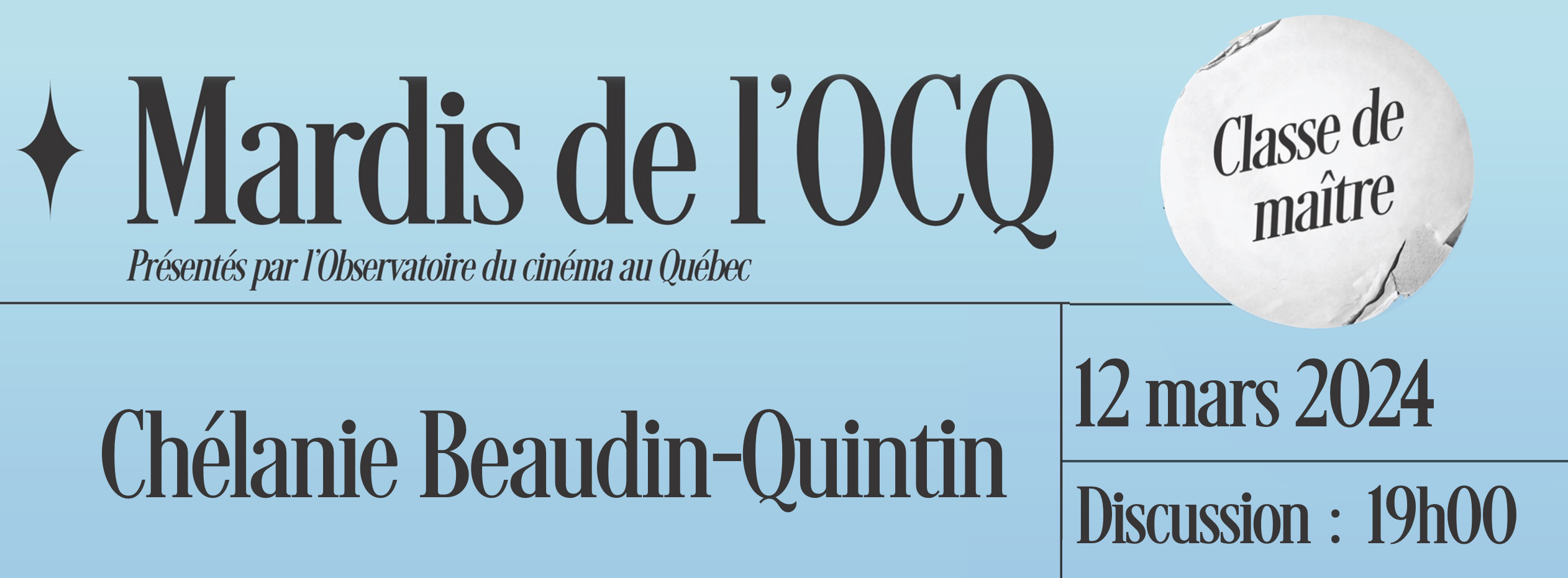 You are currently viewing Classe de maître avec Chélanie Beaudin-Quintin